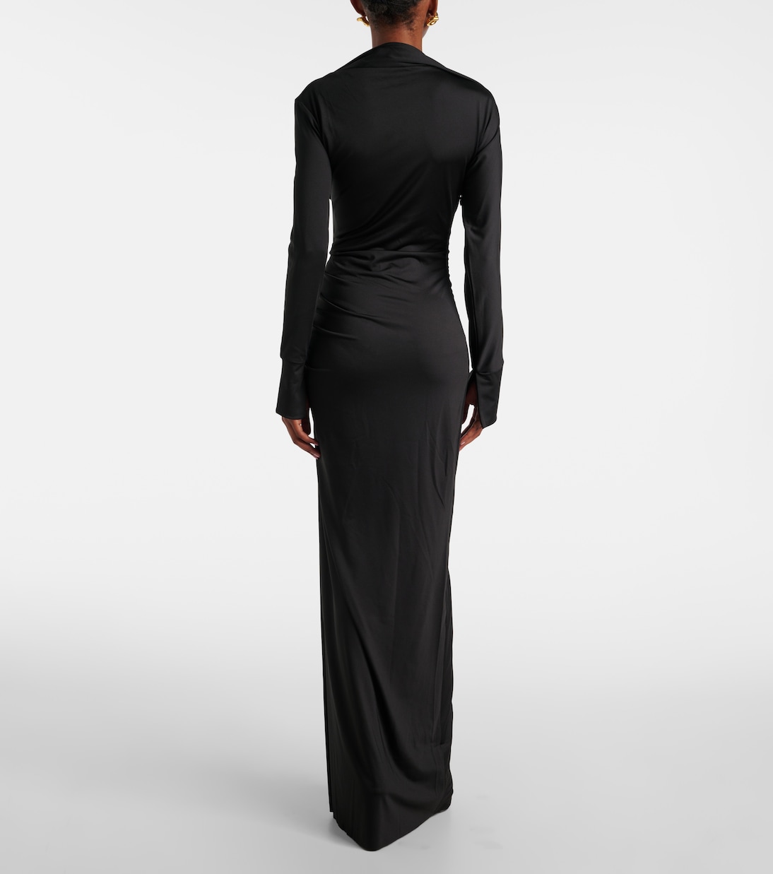Abito lungo asimmetrico con balze | Victoria Beckham