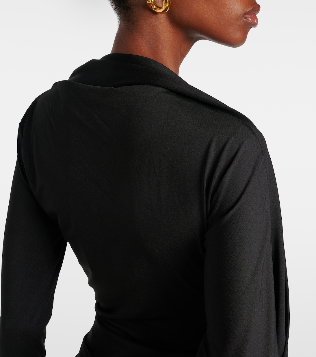 Abito lungo asimmetrico con balze | Victoria Beckham