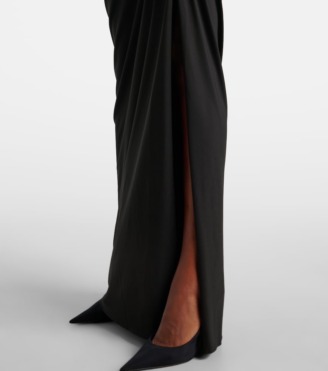Abito lungo asimmetrico con balze | Victoria Beckham