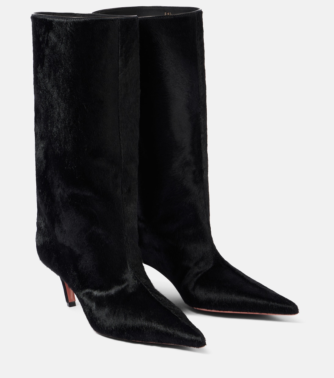 Botas altas Fiona 60 de pelo de becerro | Amina Muaddi