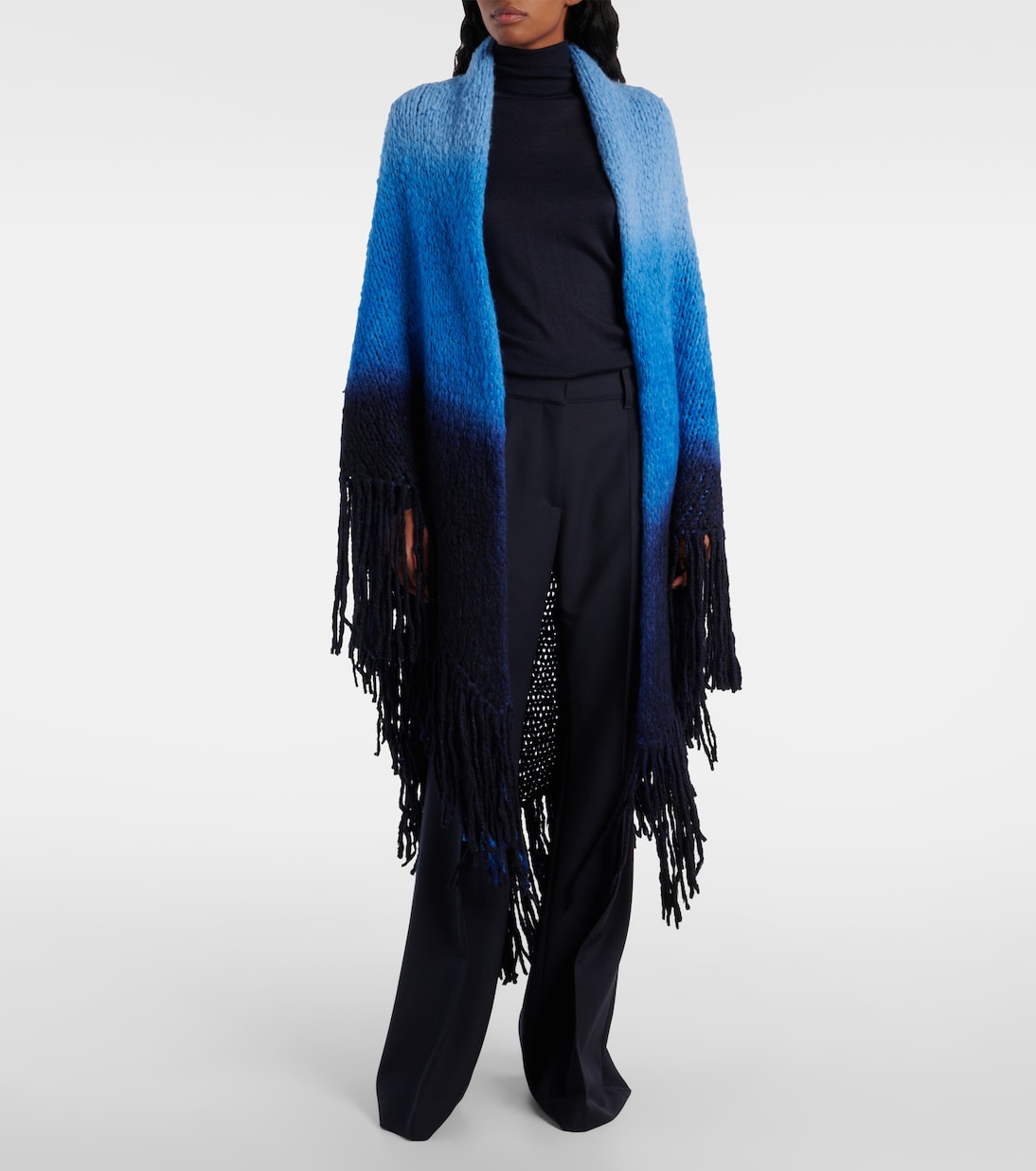 Scialle in cashmere sfumato con frange Lauren di GABRIELA HEARST per giovani trendsetter