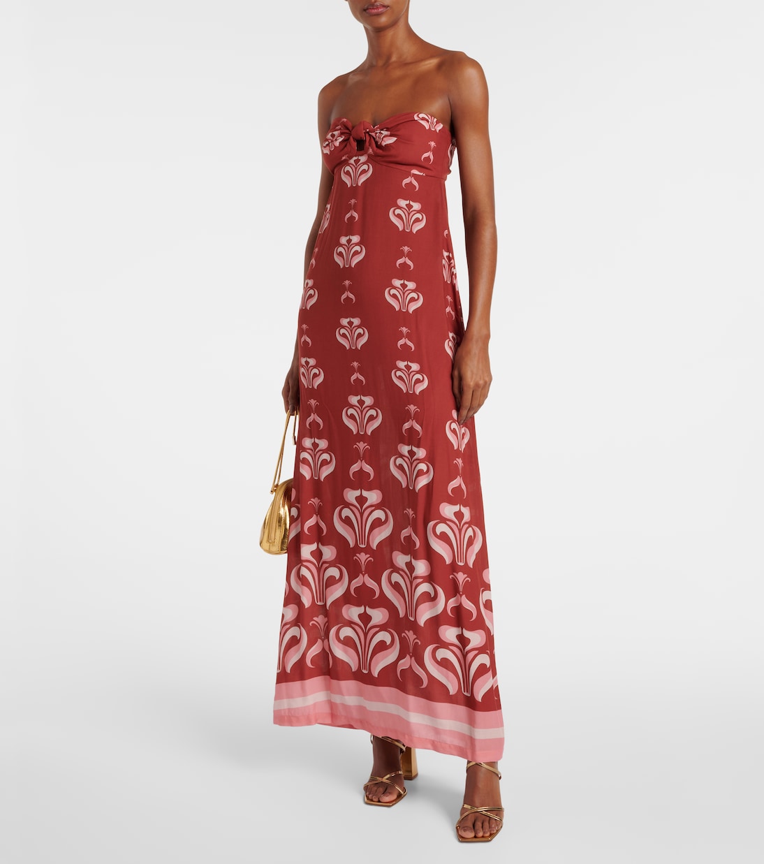 Vestido largo sin tirantes | Adriana Degreas