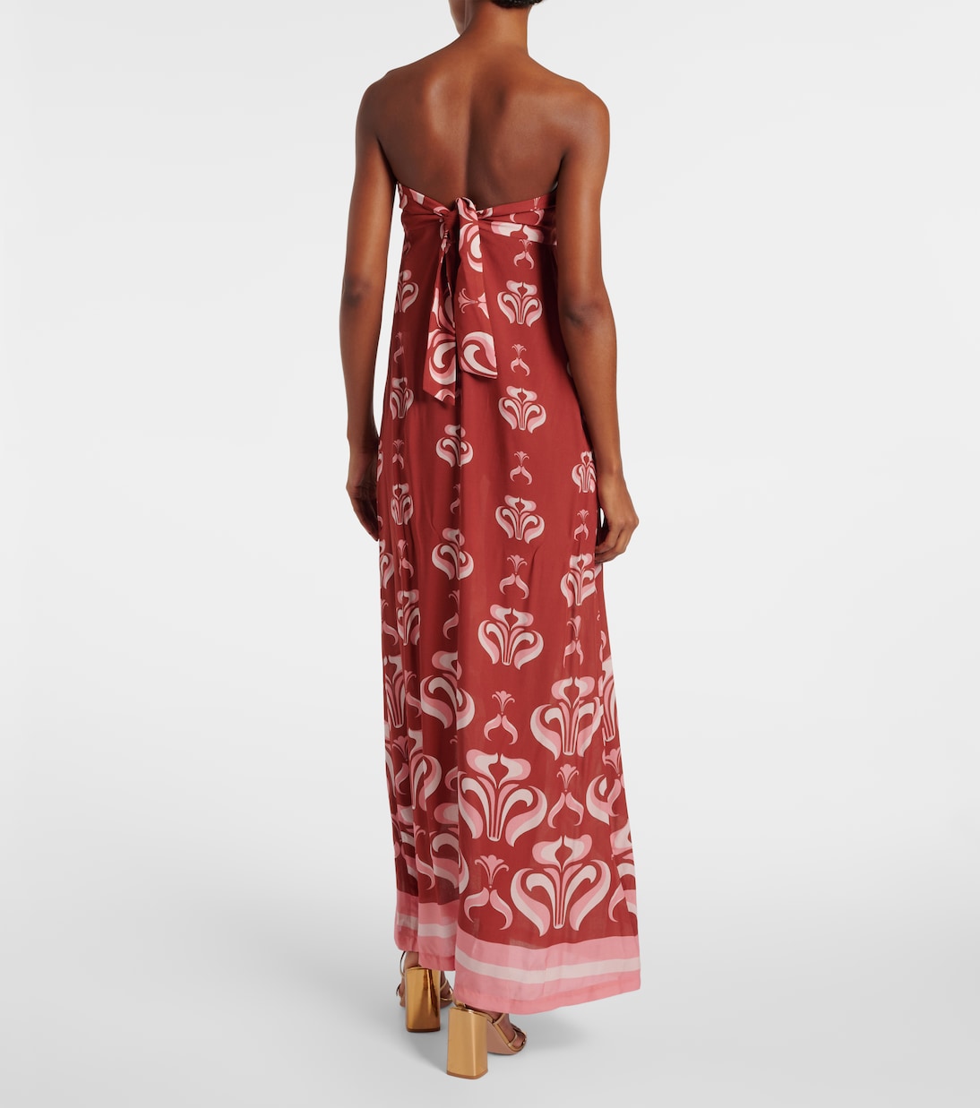 Vestido largo sin tirantes | Adriana Degreas