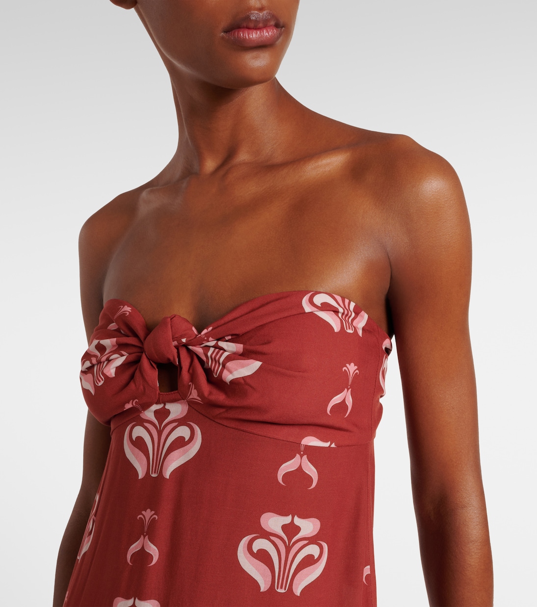 Vestido largo sin tirantes | Adriana Degreas