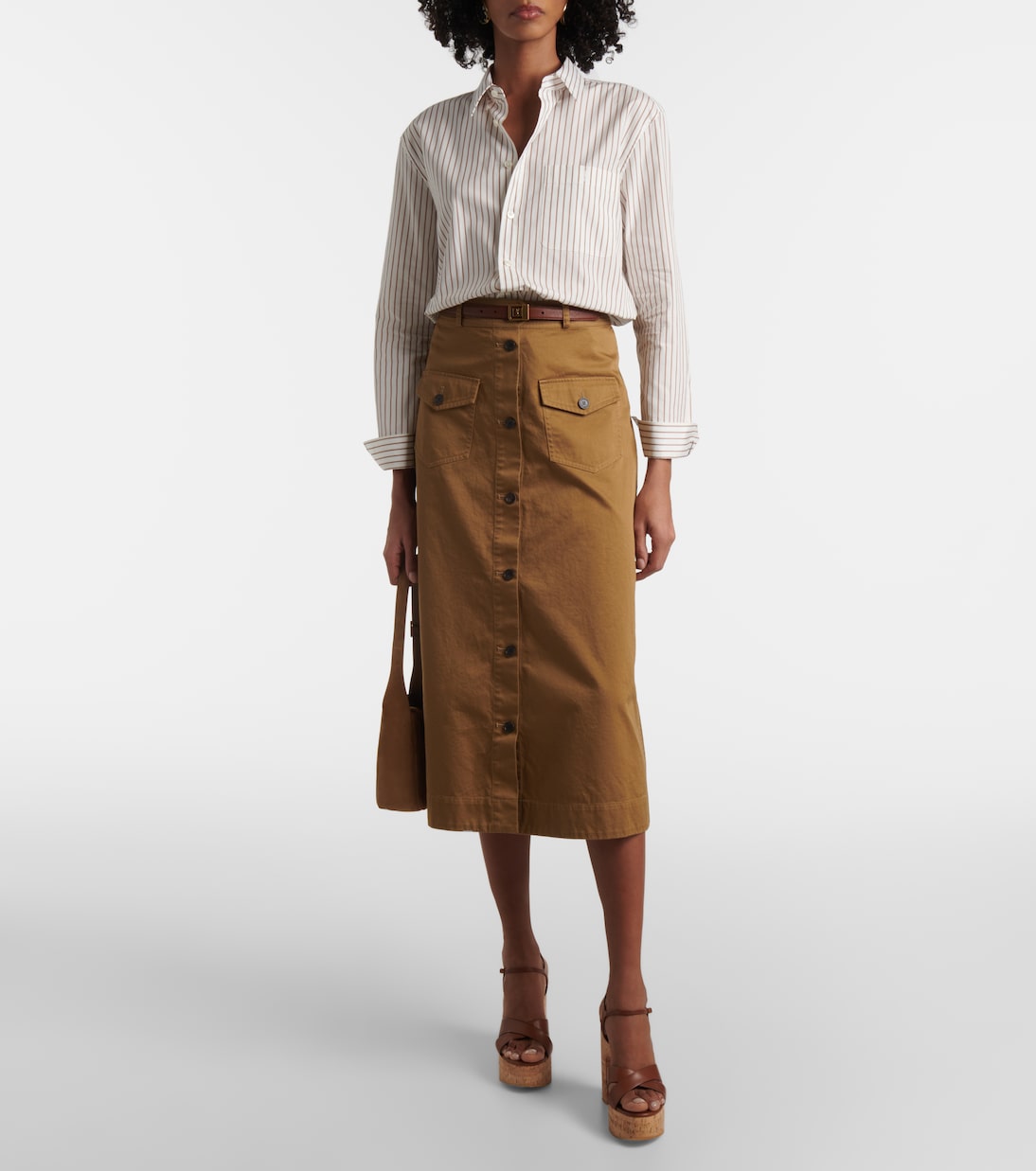 Sandales Bianca 125 à plateau en cuir | Saint Laurent