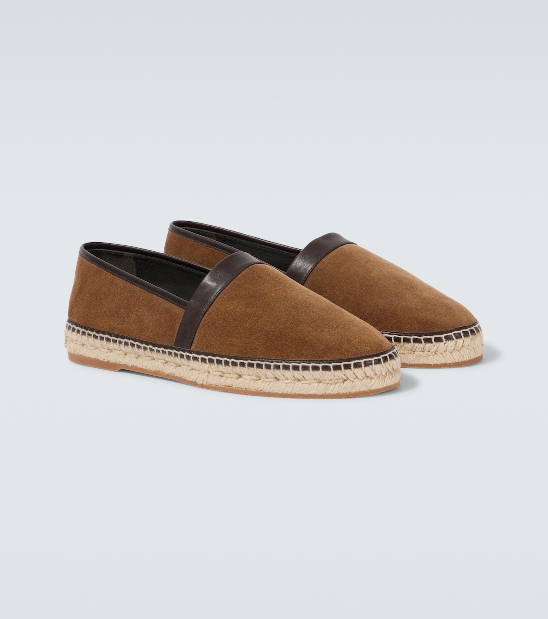 Nerano leather-trimmed suede espadrilles | Manolo Blahnik