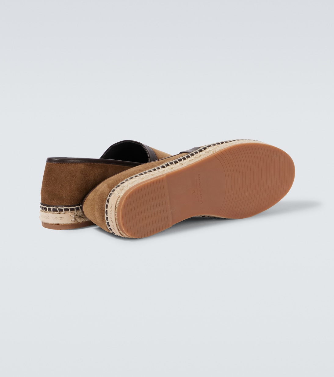 Nerano leather-trimmed suede espadrilles | Manolo Blahnik