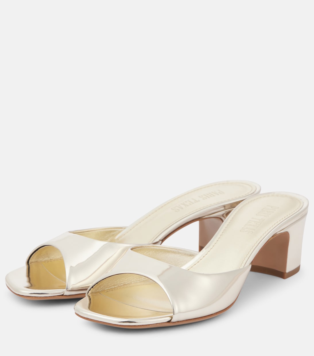 Pantoletten Lara 50 aus Metallic-Leder | Paris Texas