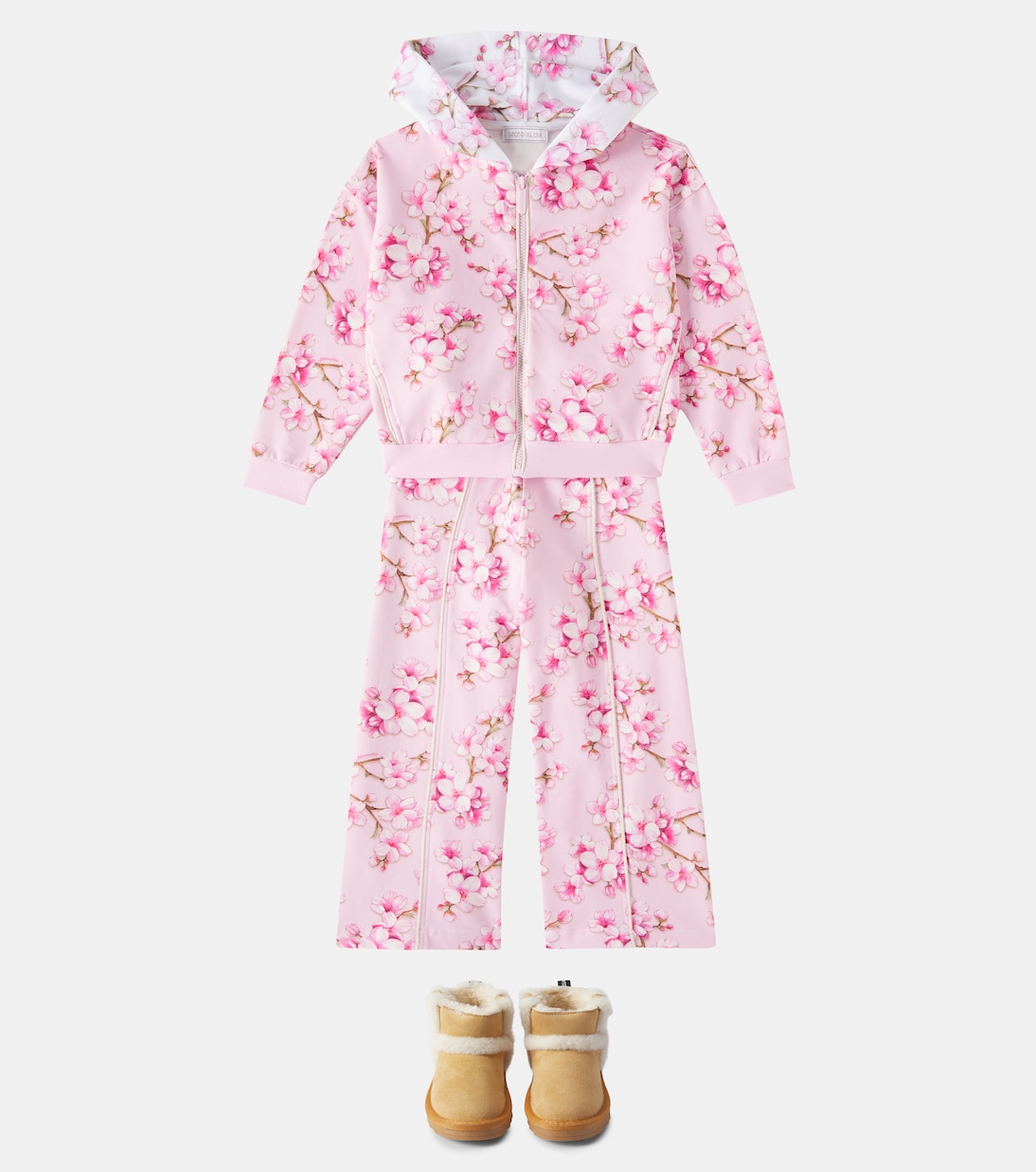 Felpa in misto cotone con zip | Monnalisa