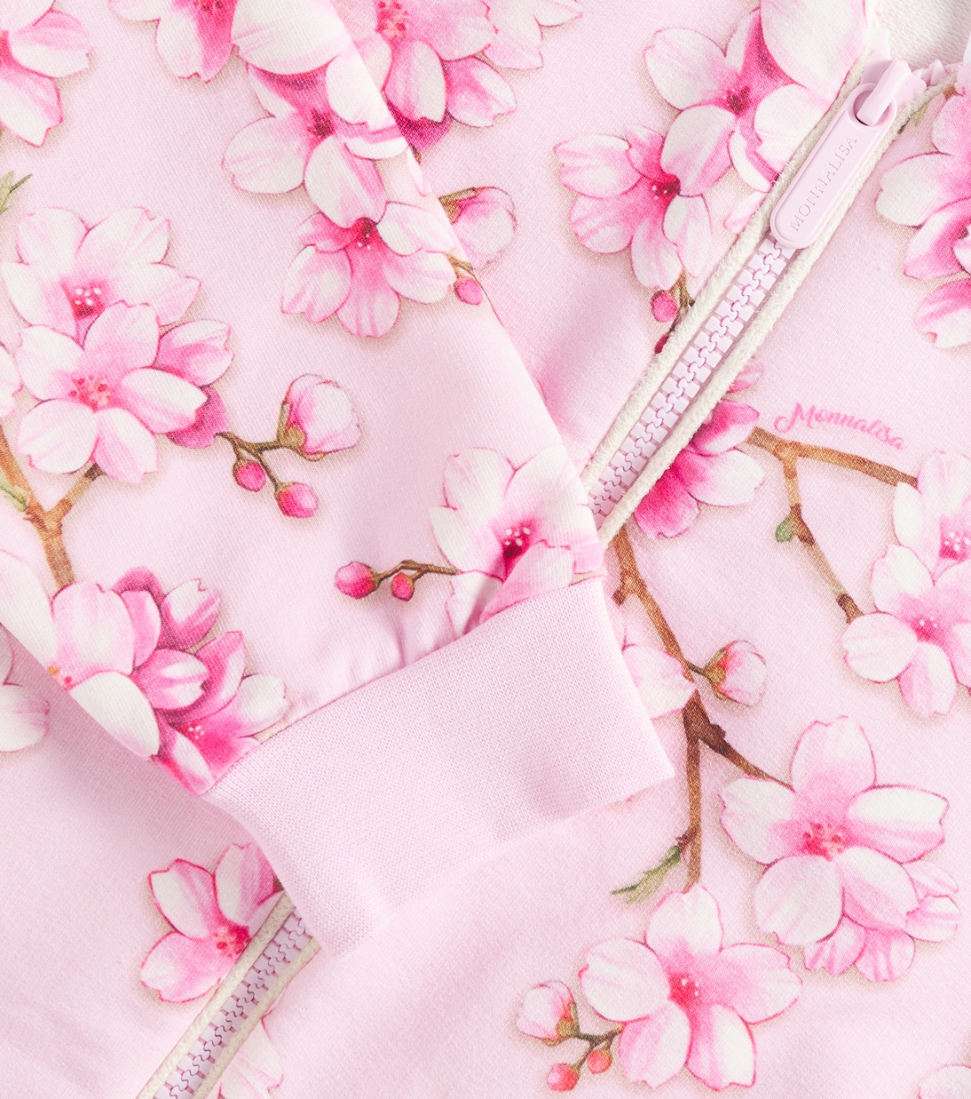 Felpa in misto cotone con zip | Monnalisa