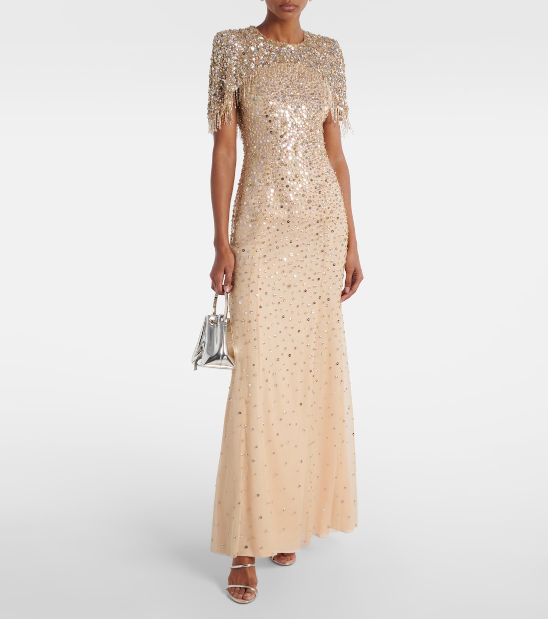 Esna embellished caped gown | Jenny Packham