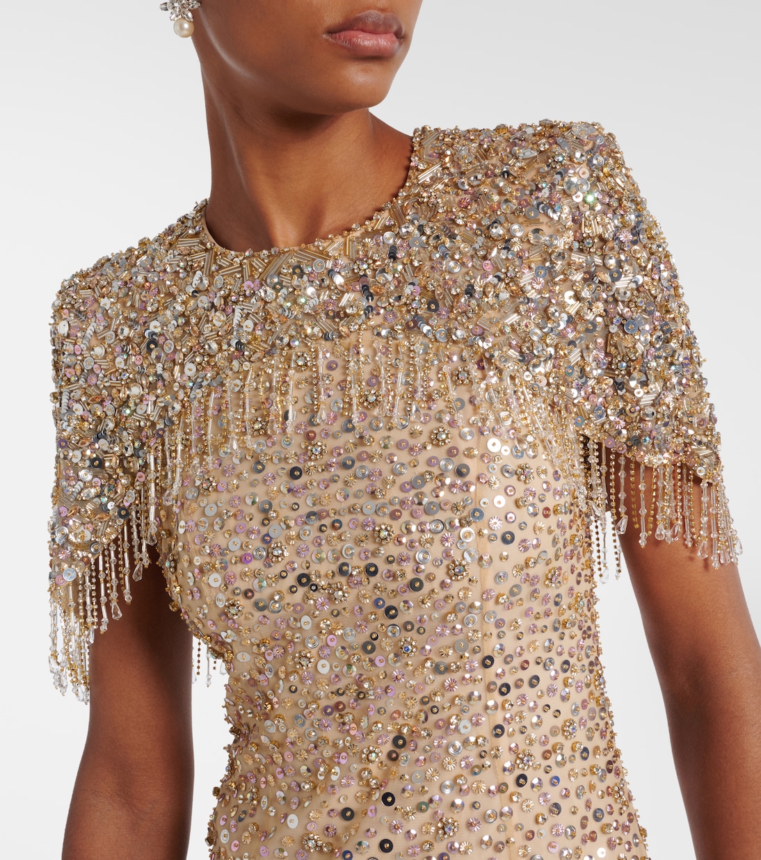 Esna embellished caped gown | Jenny Packham