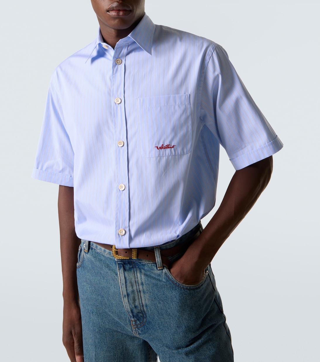 Chemise rayée en coton | Valentino