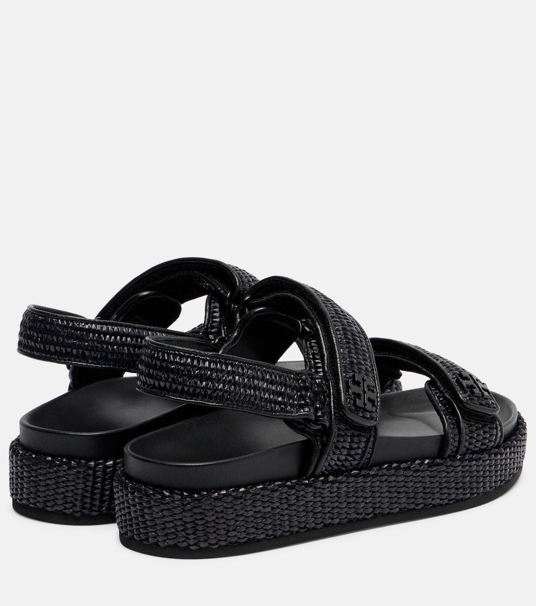 Raffia and leather sandals | Tory Burch