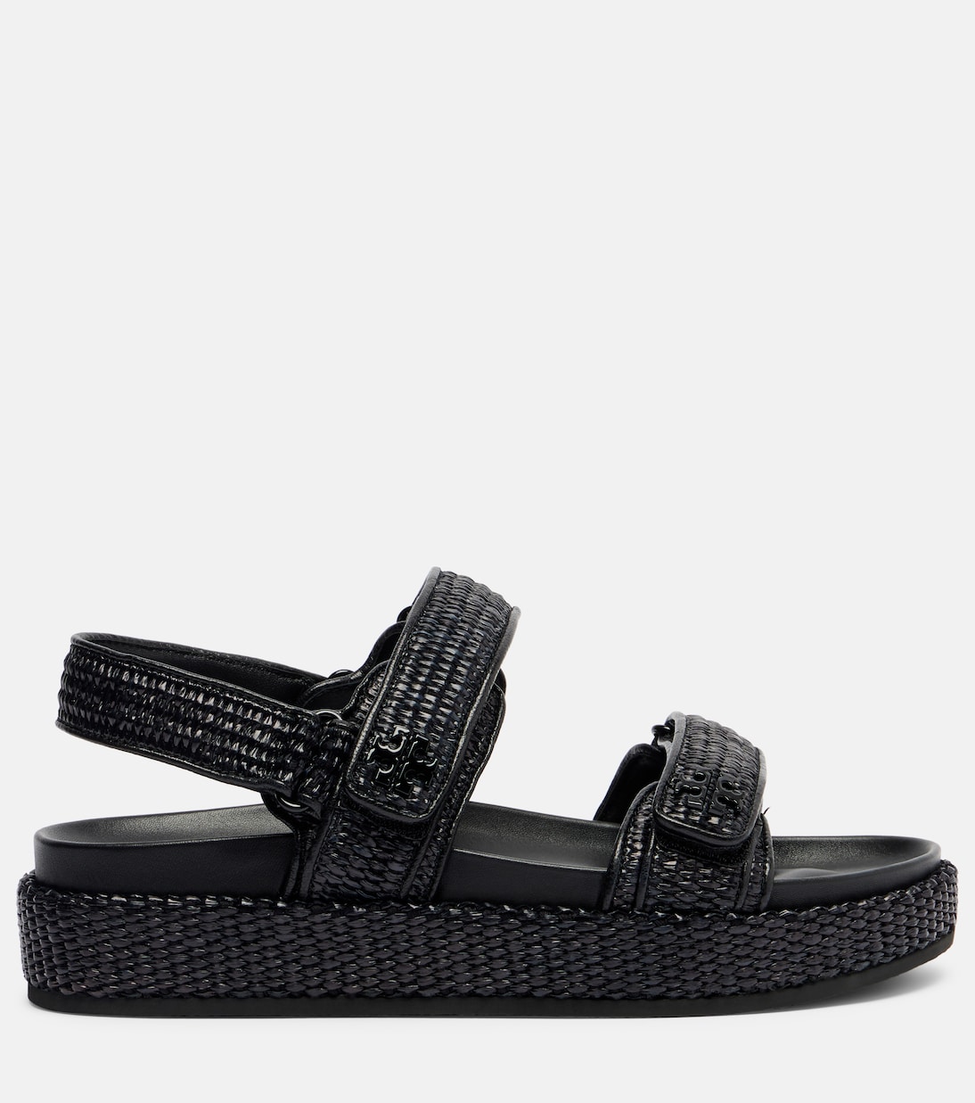 Raffia and leather sandals | Tory Burch