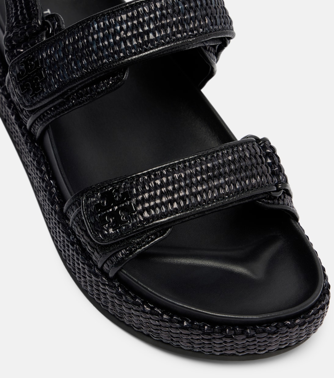 Raffia and leather sandals | Tory Burch