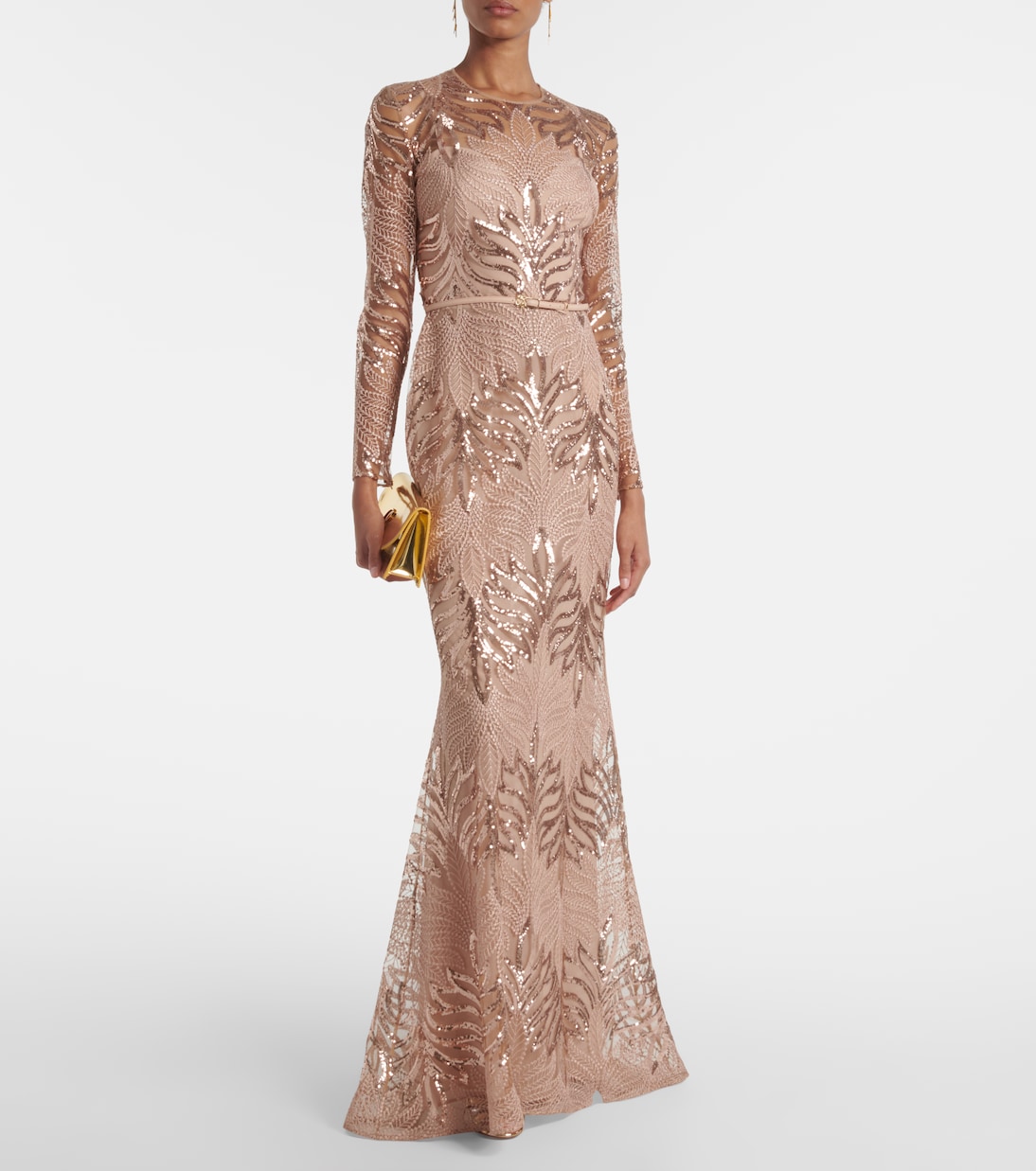 Embroidered sequined tulle gown | Elie Saab
