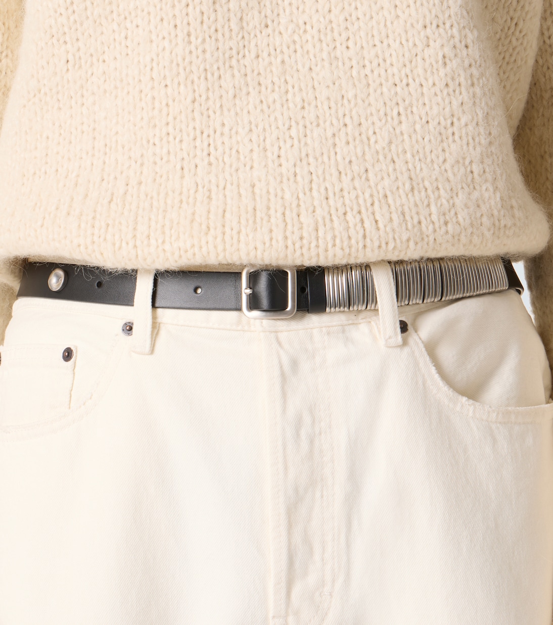 Cinturón de piel adornado  | Jil Sander