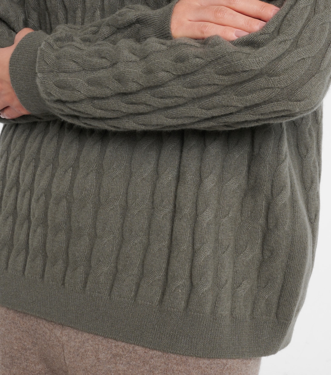 Pullover in cashmere a trecce | Lisa Yang