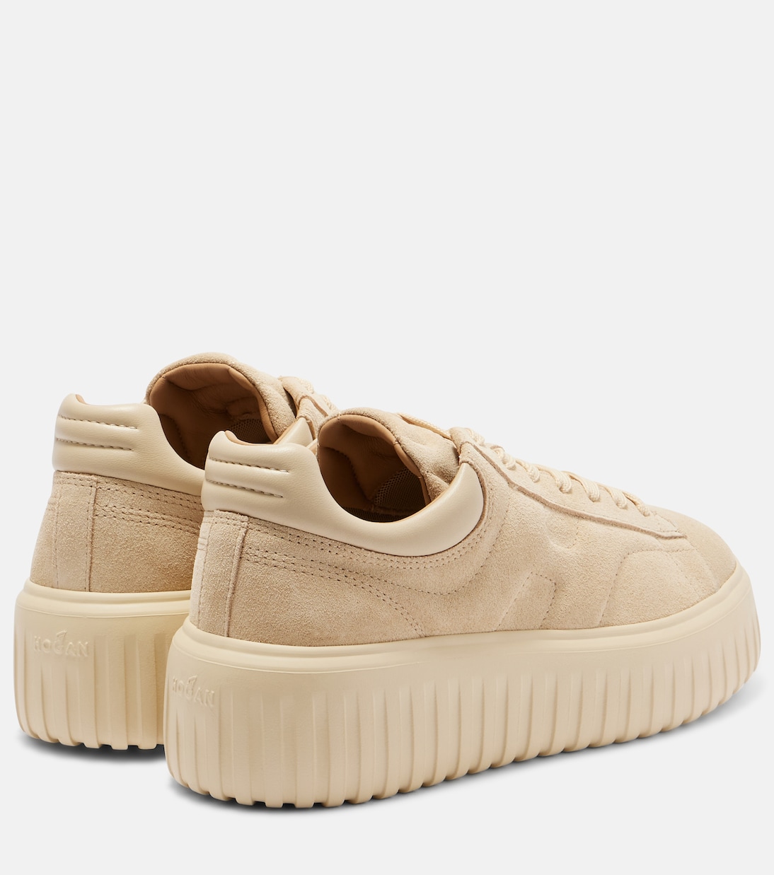 H-Stripes suede platform sneakers | Hogan