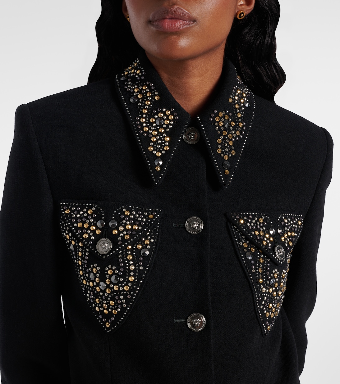 Verzierte Jacke aus einem Wollgemisch | Versace