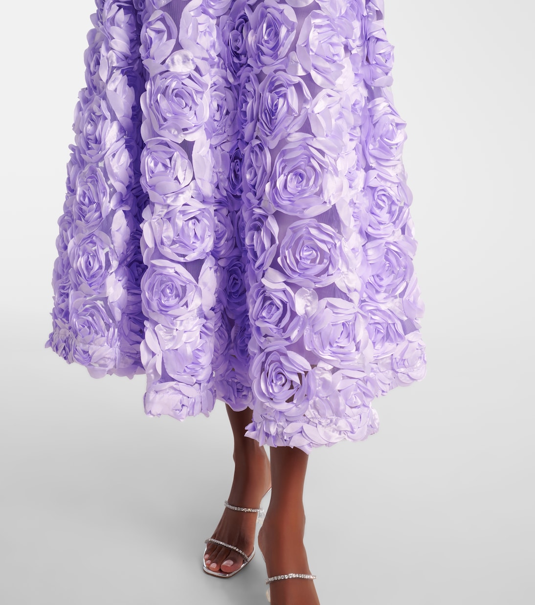 Floral-appliqué maxi skirt | Rotate