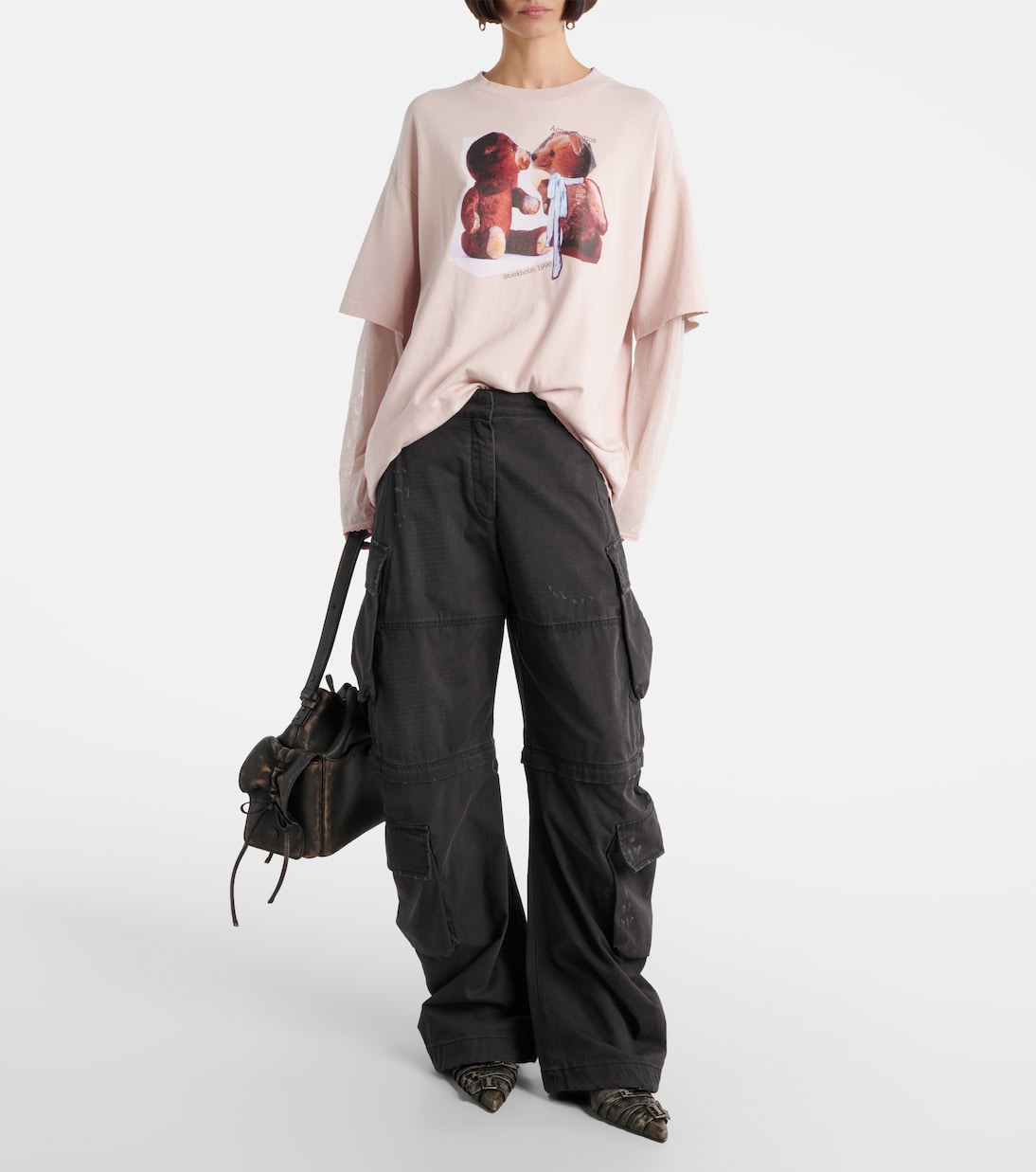 Cotton barrel-leg cargo pants | Acne Studios