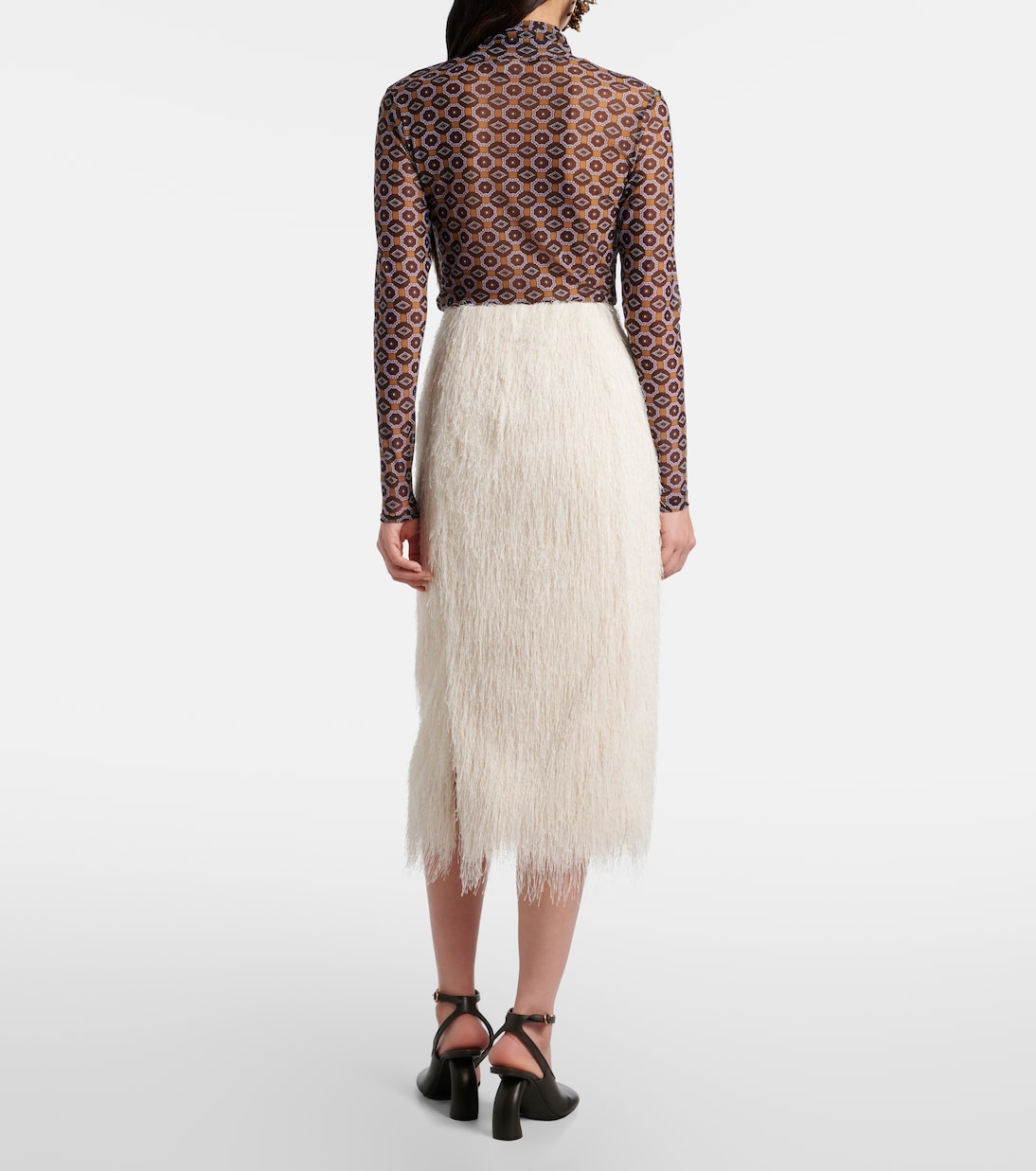 Fringed midi skirt | Dries Van Noten