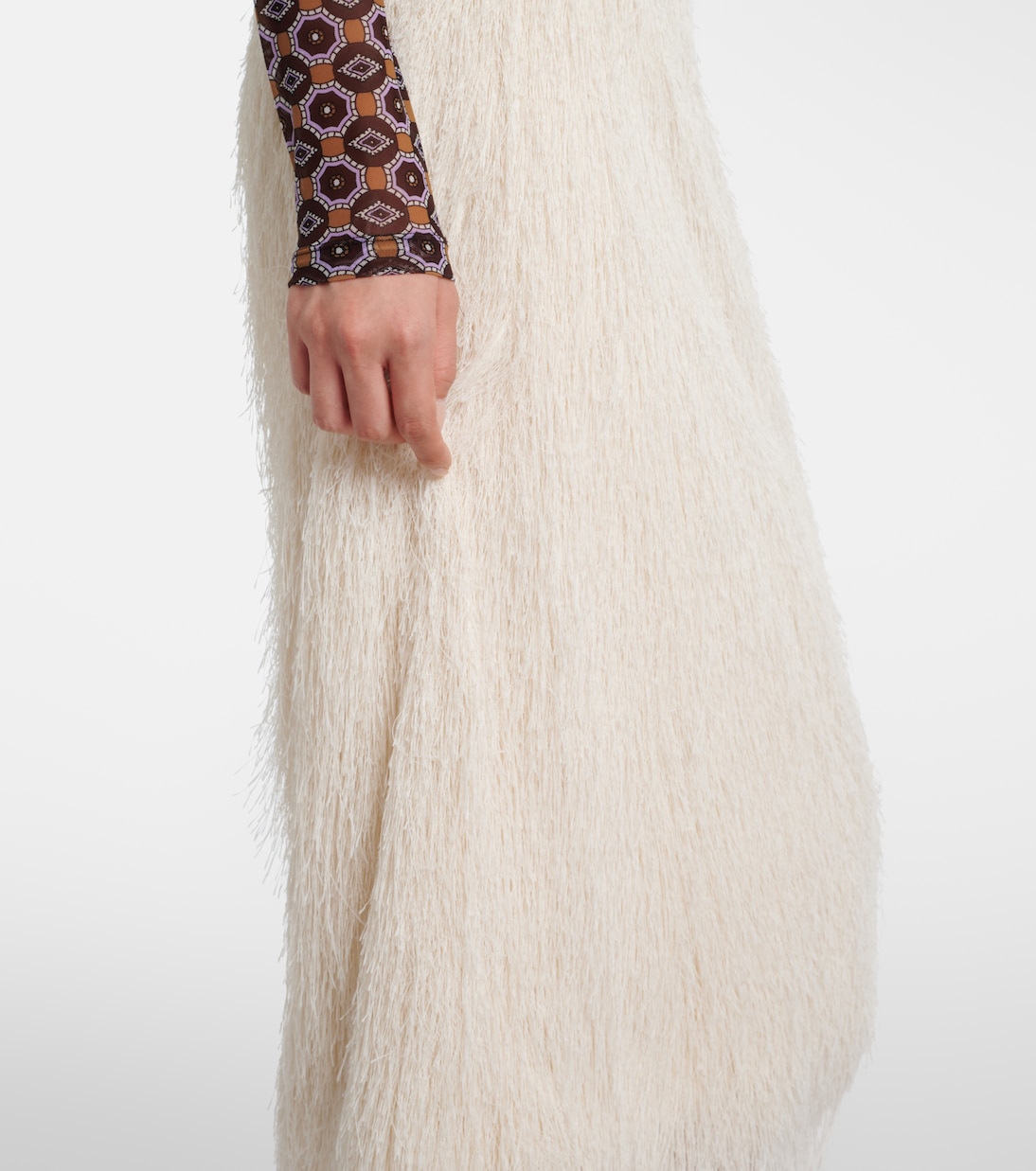 Fringed midi skirt | Dries Van Noten