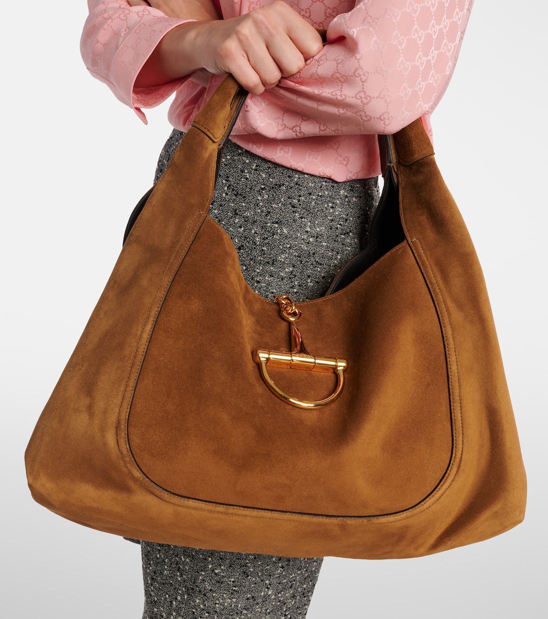 Sac Gucci Softbit Maxi en daim | Gucci