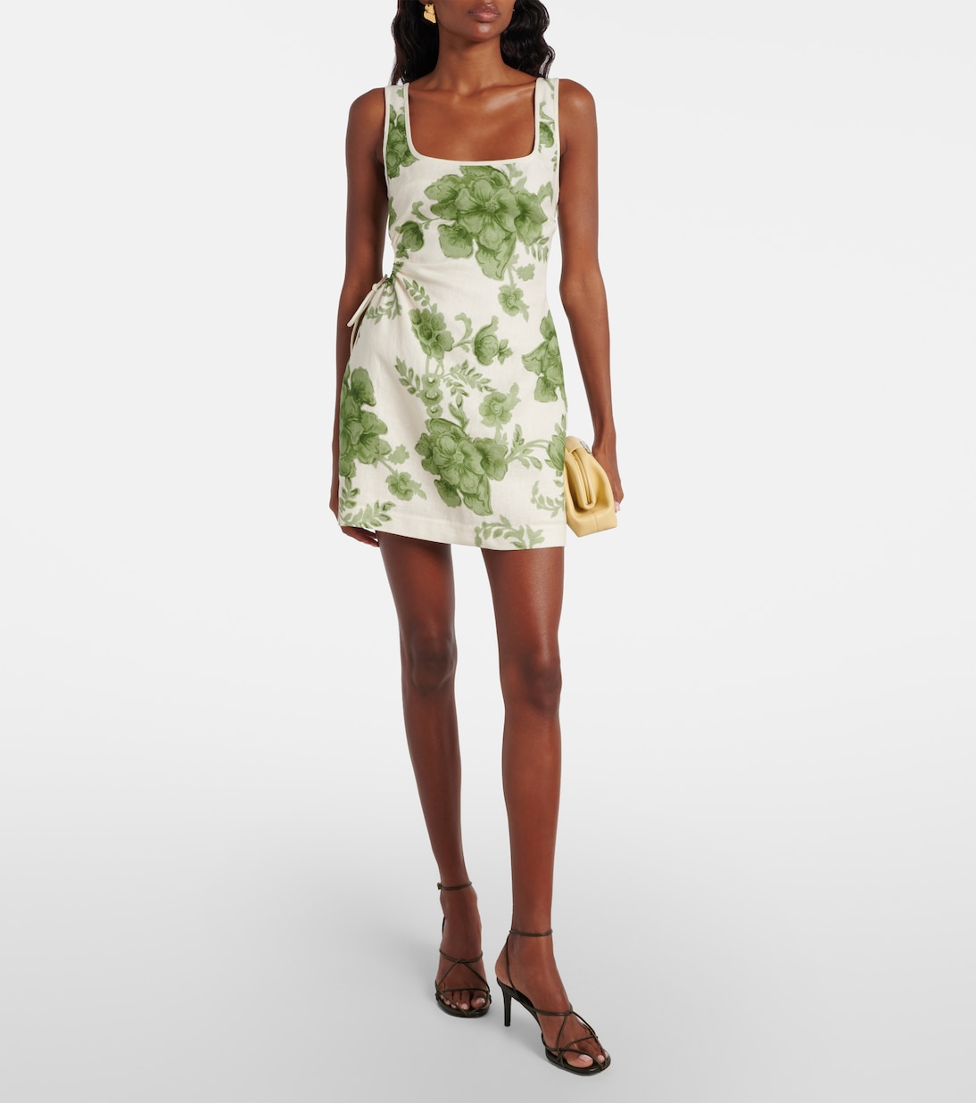 Gardella cutout floral linen minidress | SIR