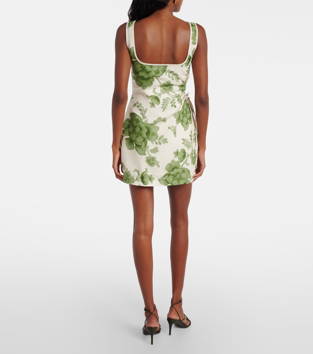 Gardella cutout floral linen minidress | SIR