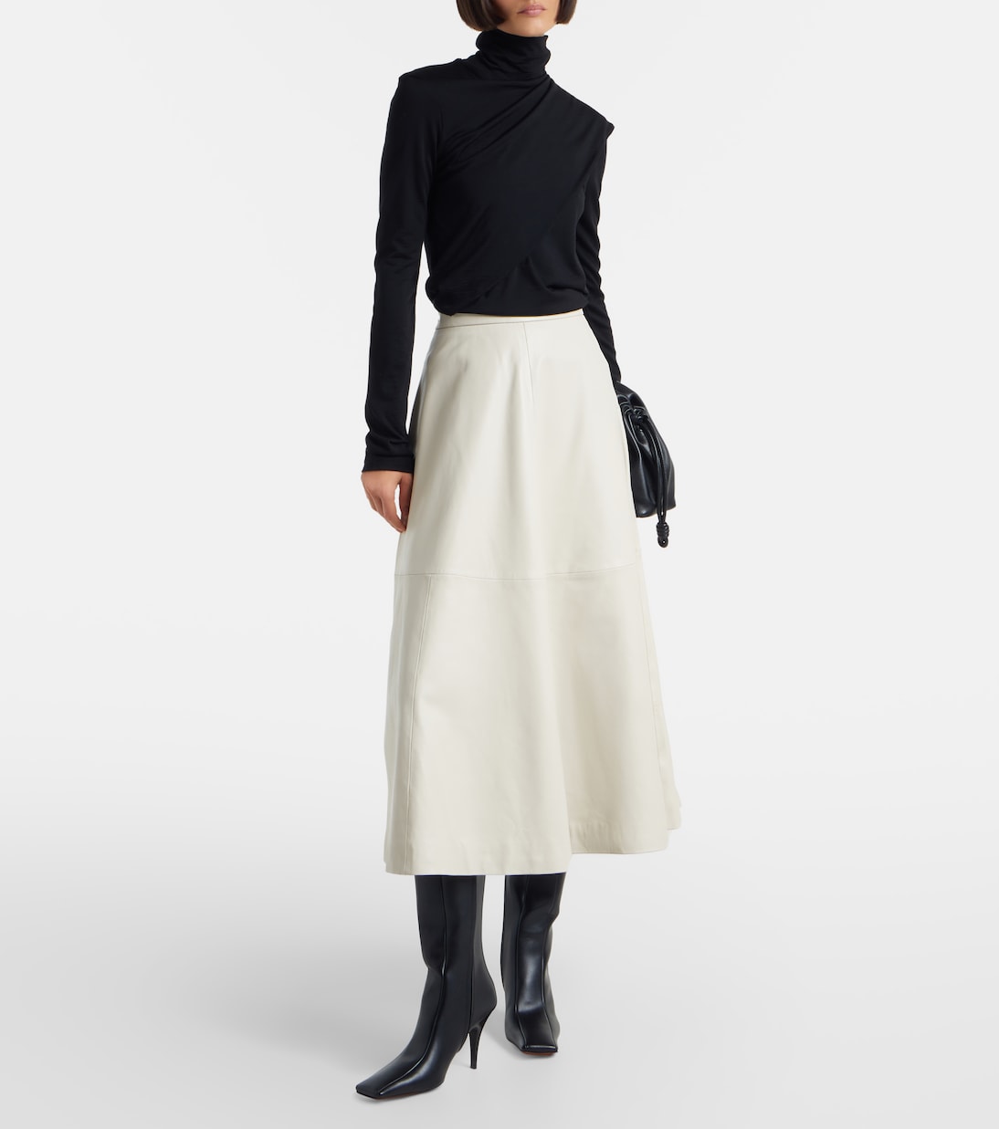 Scarf-detail wool jersey top | Róhe