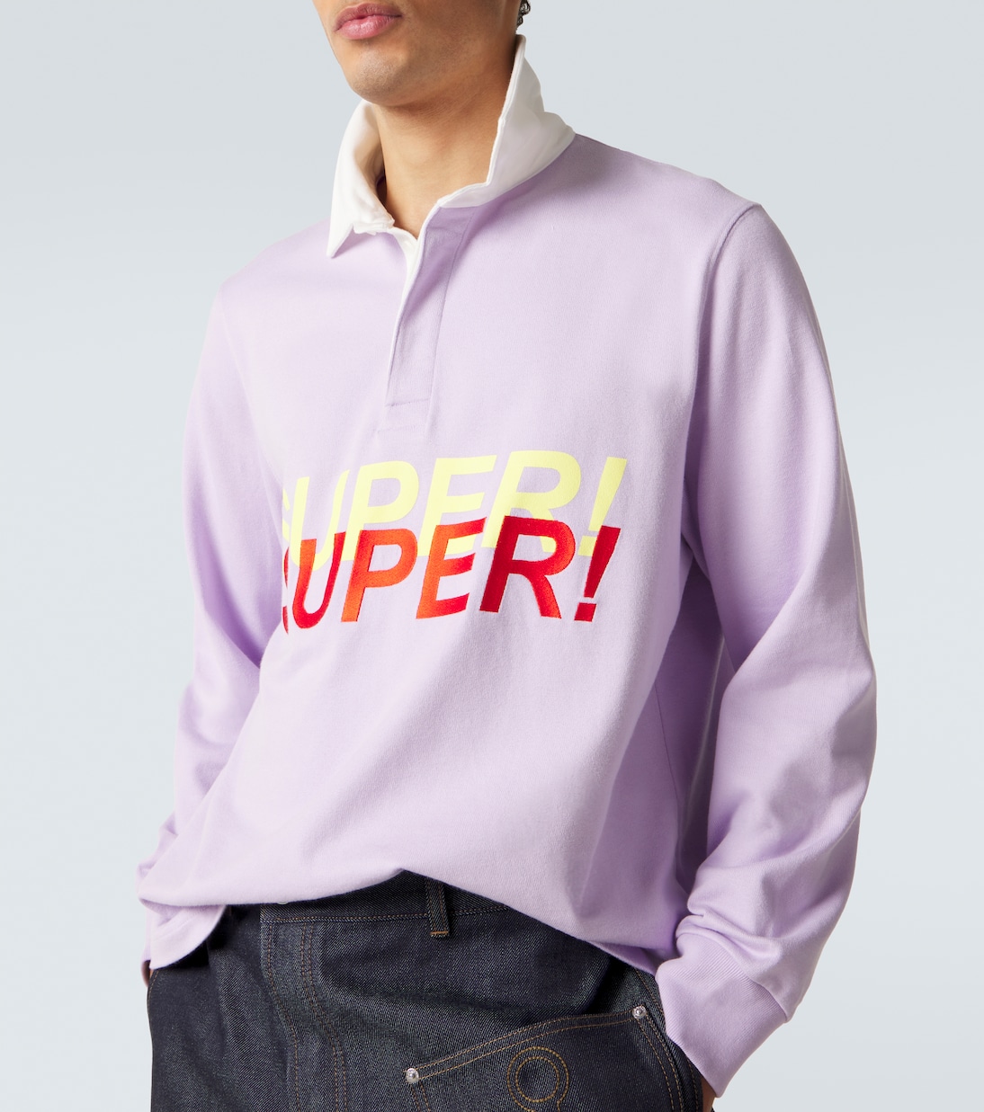 Embroidered cotton jersey polo shirt | JW Anderson