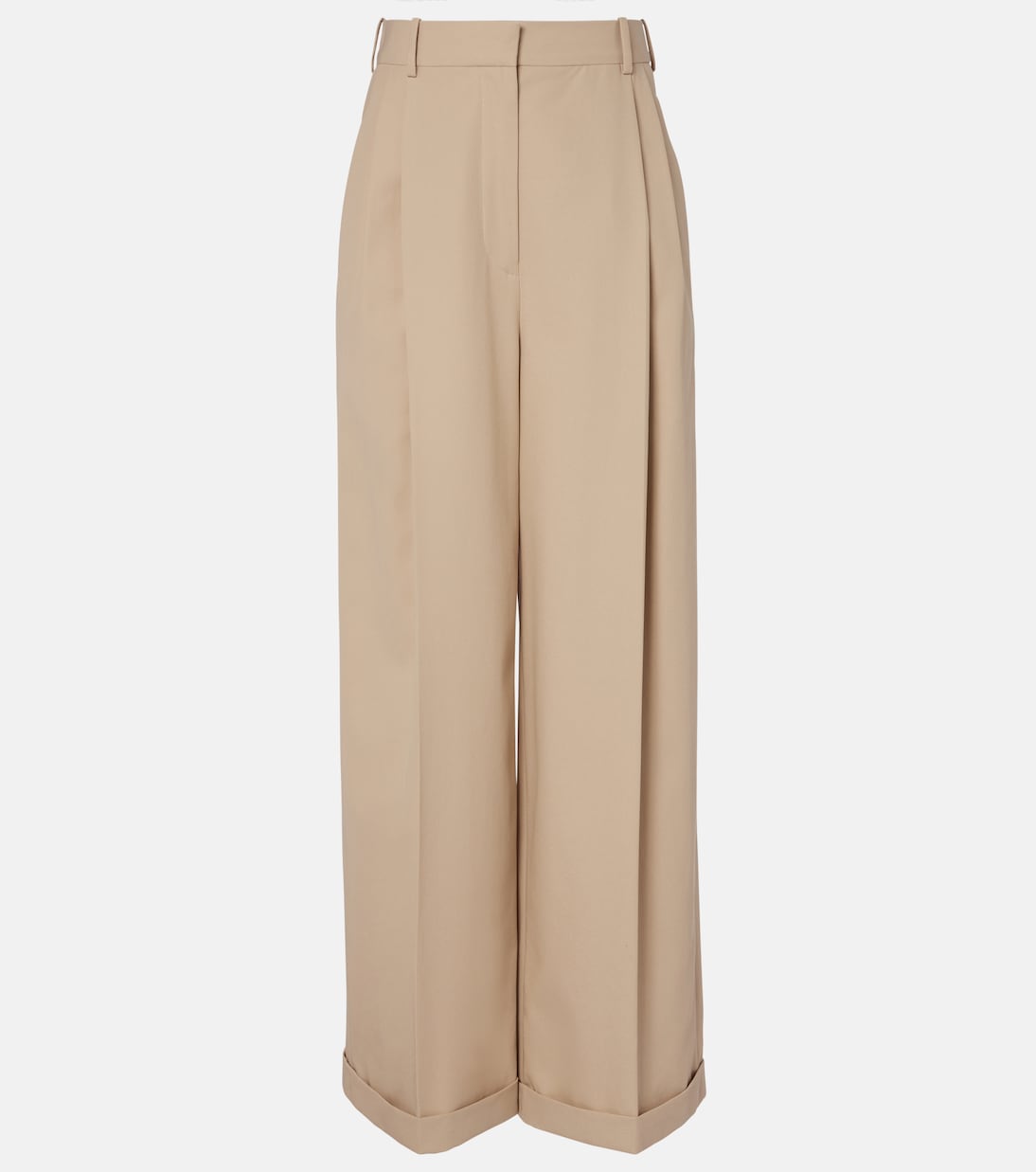 High-rise cotton wide-leg pants | Loewe