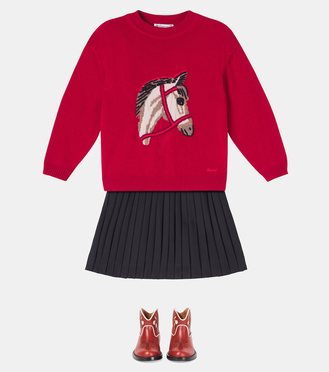 Jason cashmere jacquard sweater | Bonpoint