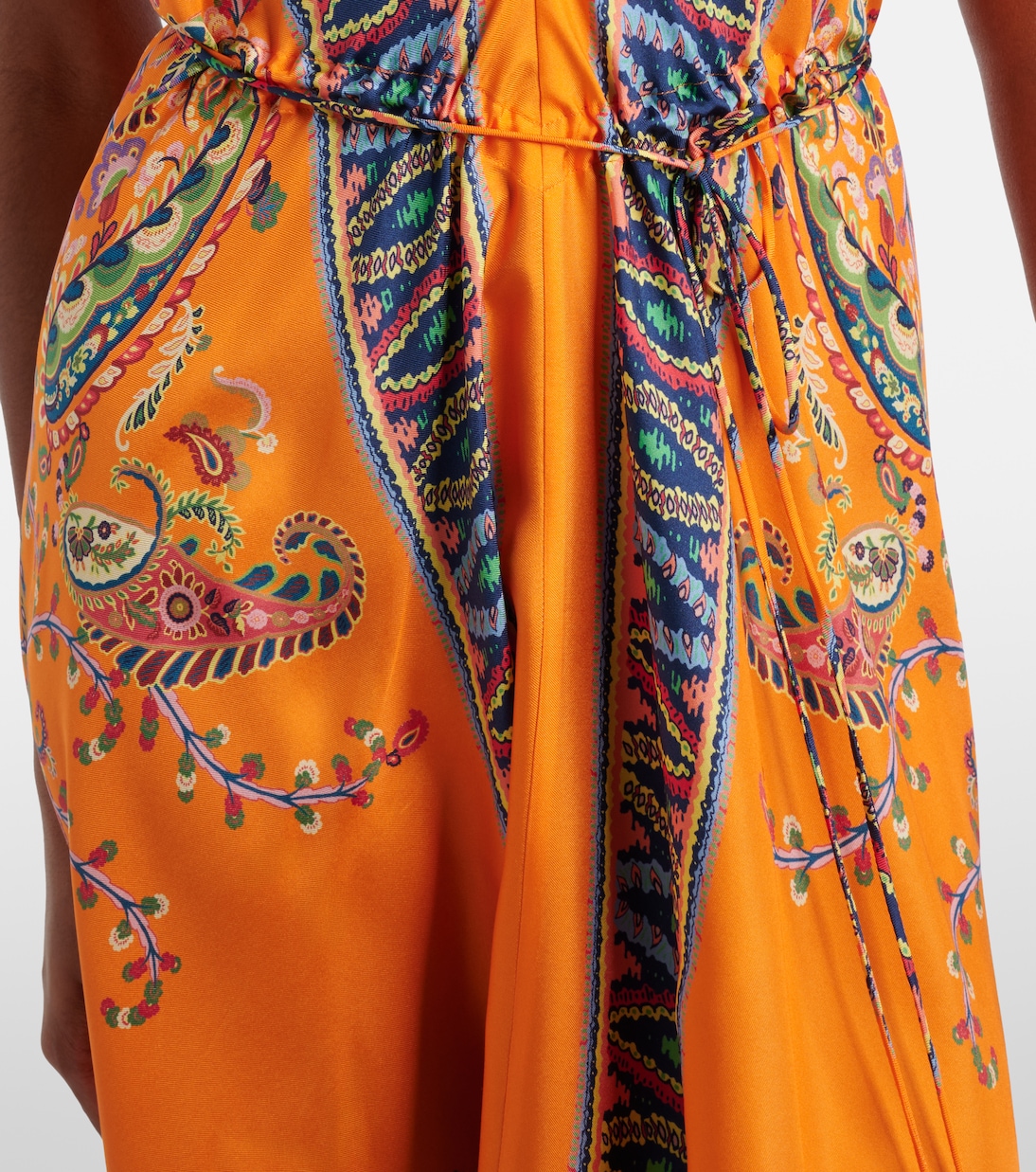 Paisley asymmetric open-back maxi dress | Etro