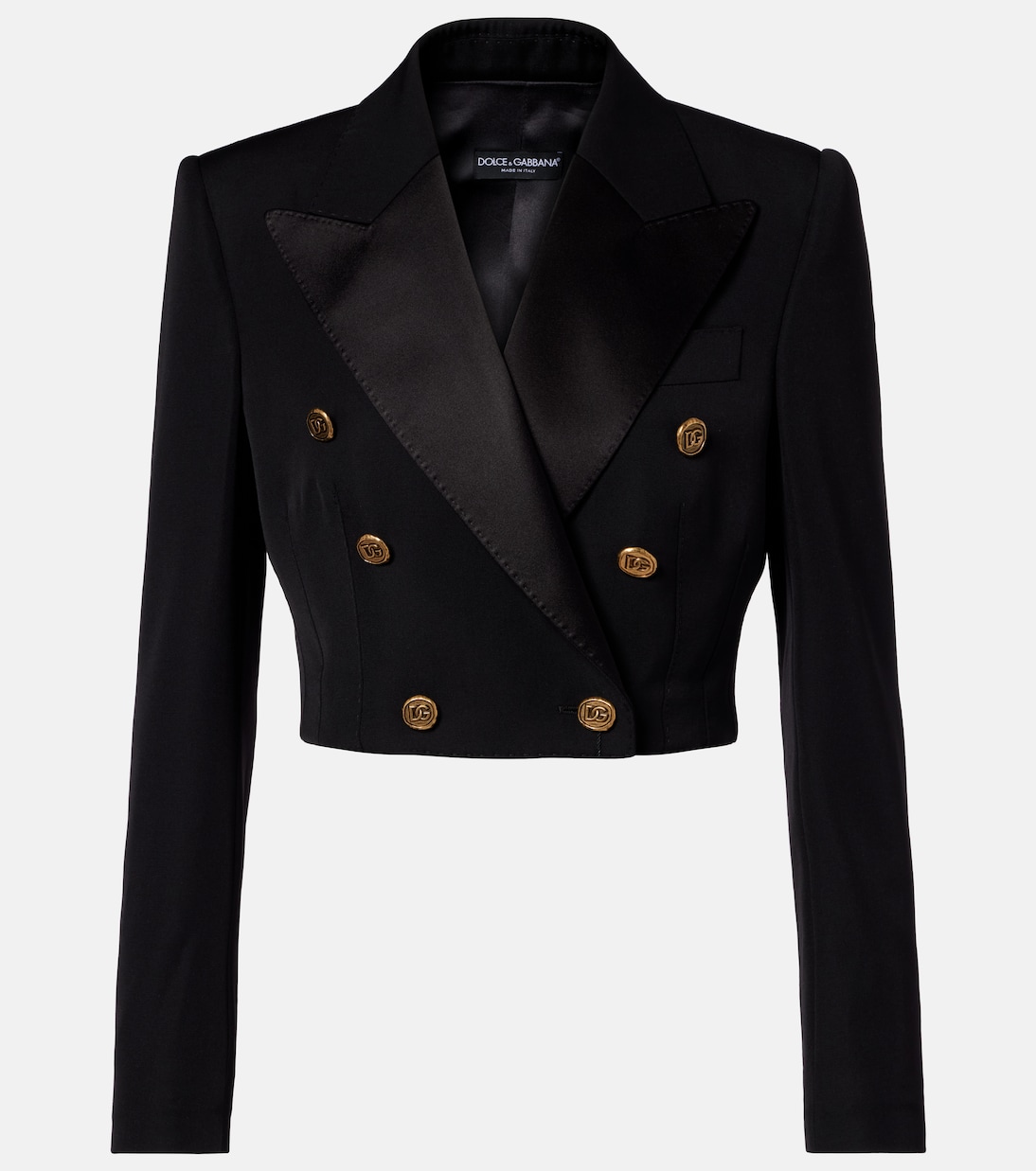 Cropped wool and silk-blend jacket | Dolce&Gabbana