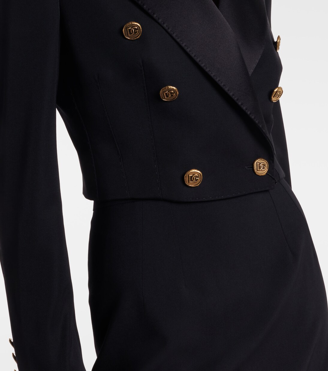 Cropped wool and silk-blend jacket | Dolce&Gabbana