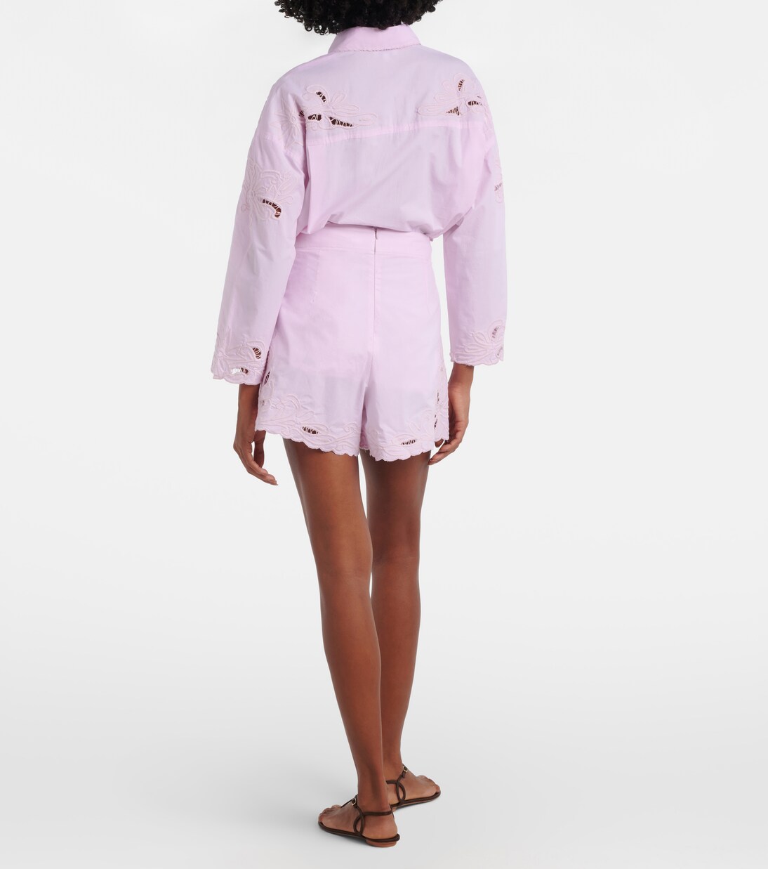 High-rise cotton wide-leg shorts | Juliet Dunn