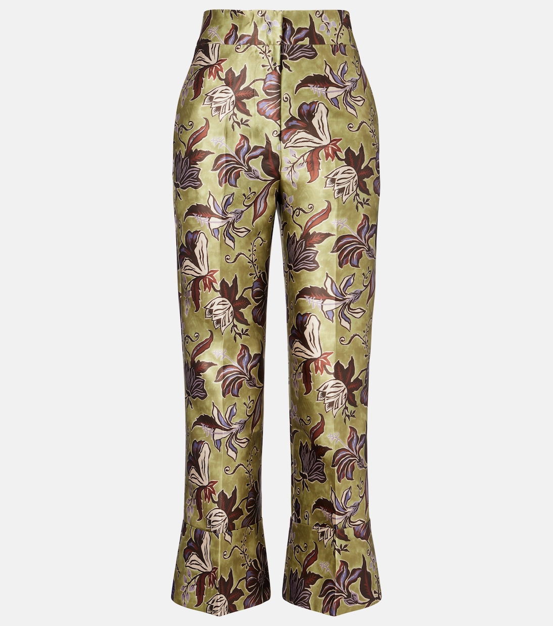 Citron floral cropped pants | Alémais