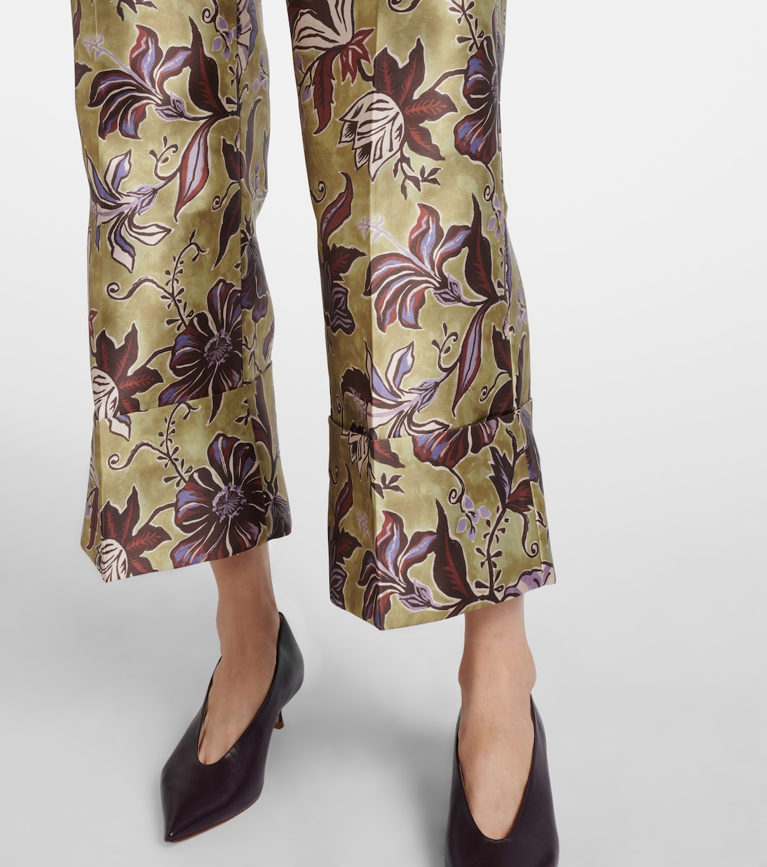 Citron floral cropped pants | Alémais