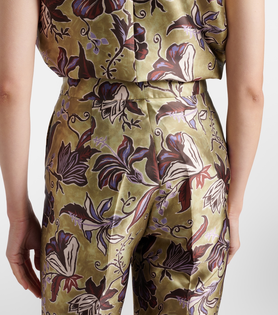 Citron floral cropped pants | Alémais