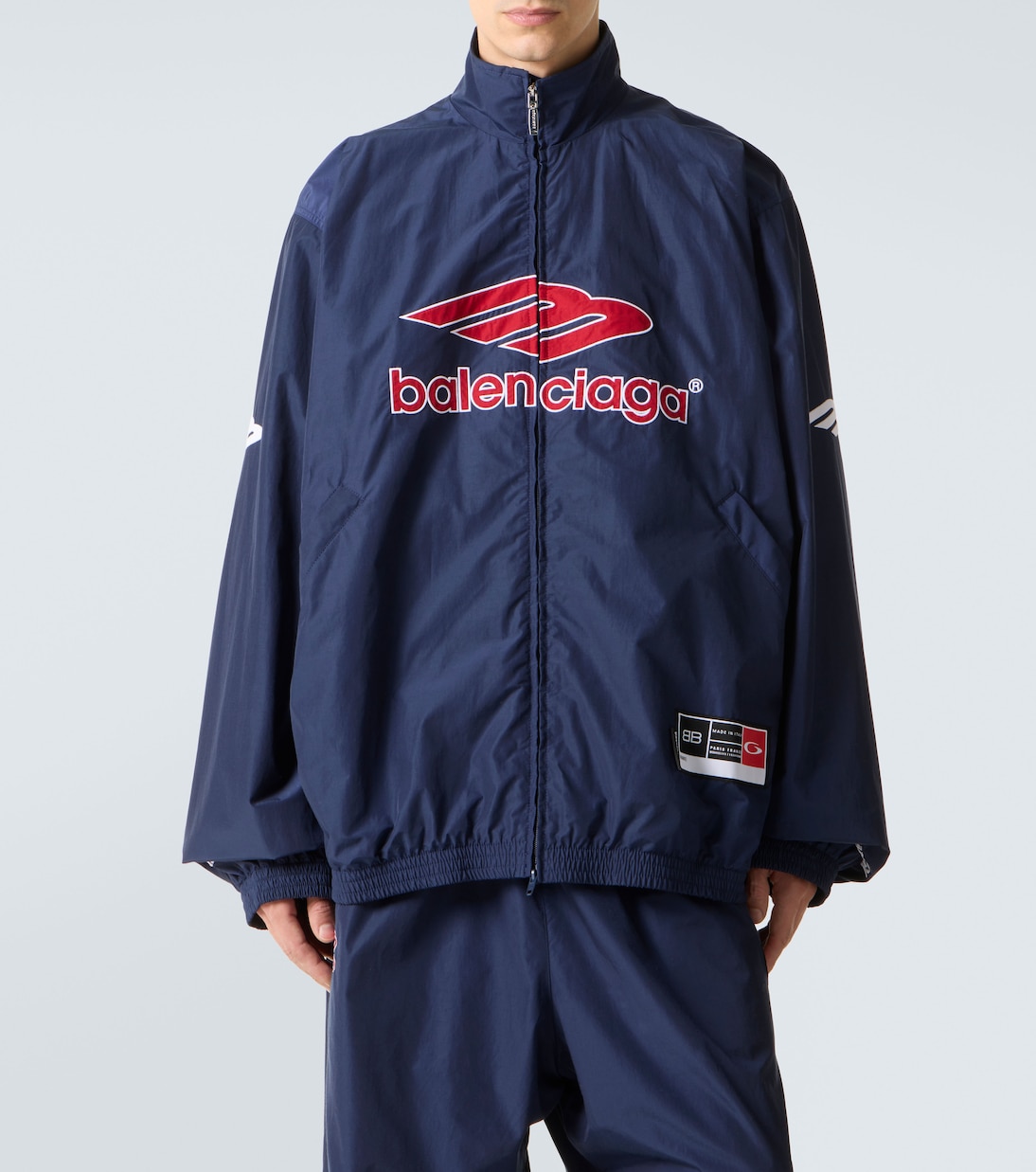 3B Sports Icon cotton-blend track jacket | Balenciaga