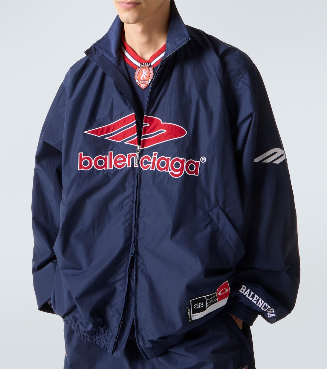 3B Sports Icon cotton-blend track jacket | Balenciaga