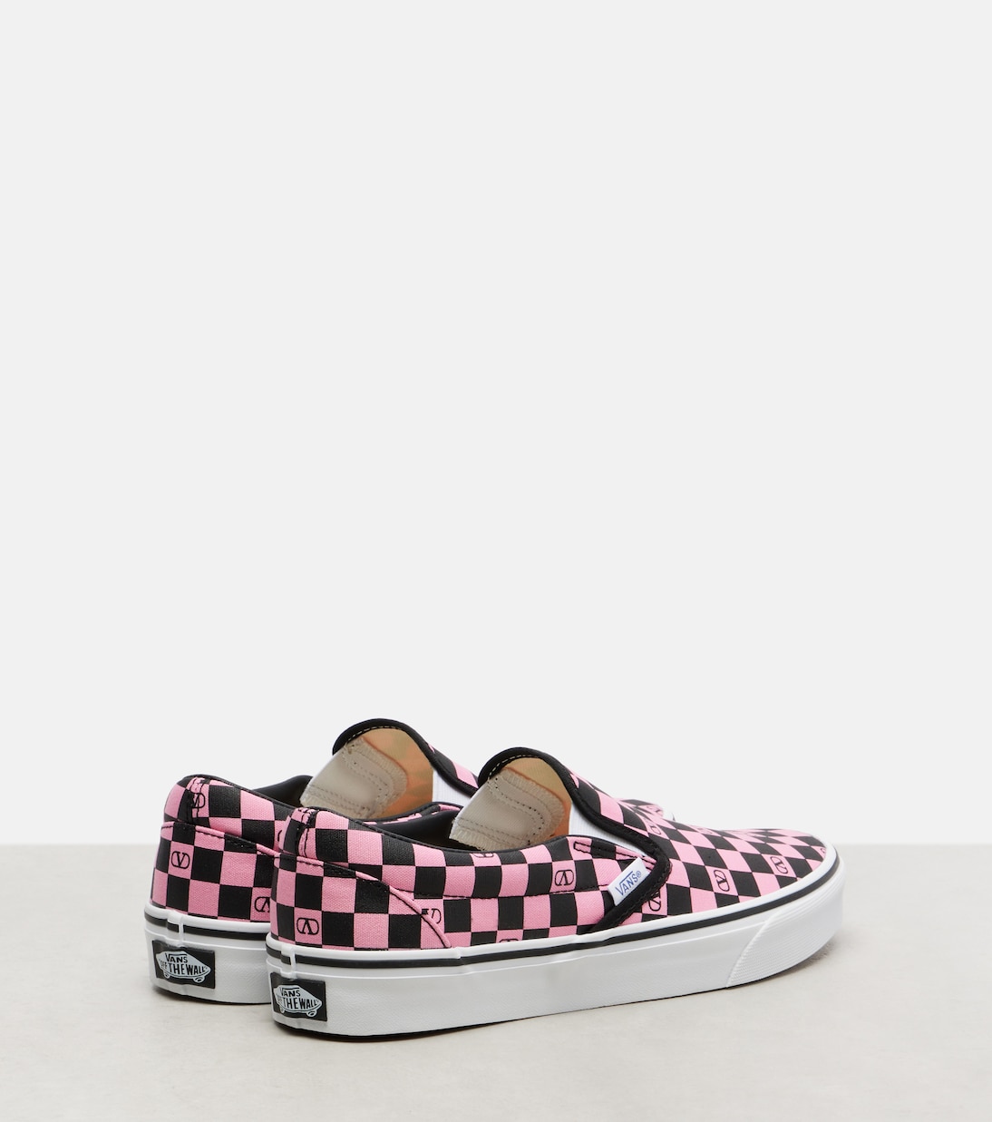 x Vans VLogo checked canvas slip-on sneakers | Valentino Garavani
