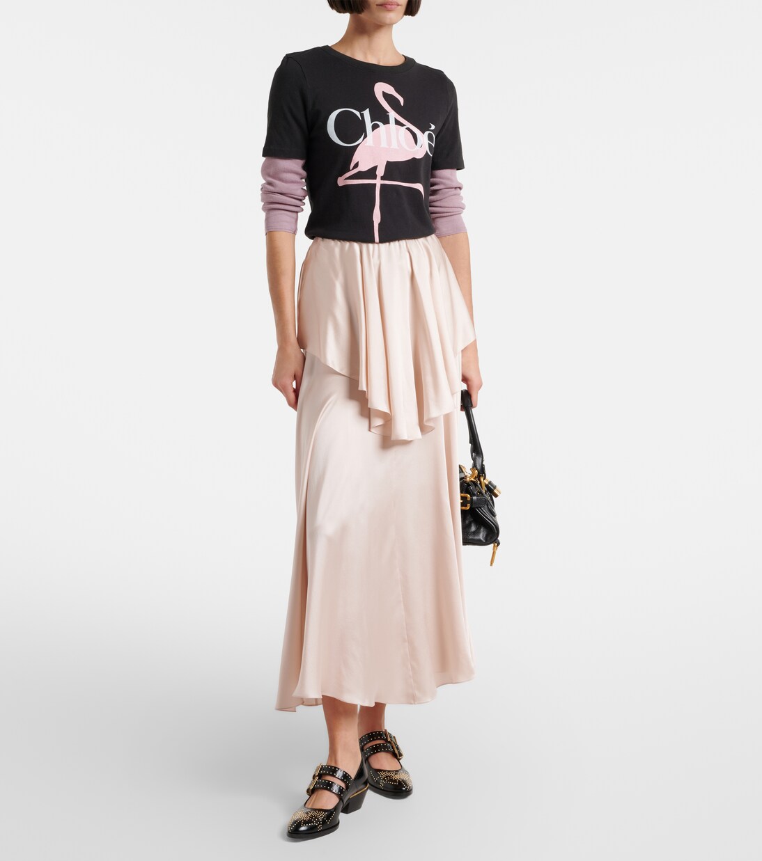 Camiseta con botones acanalada de algodón | Chloé