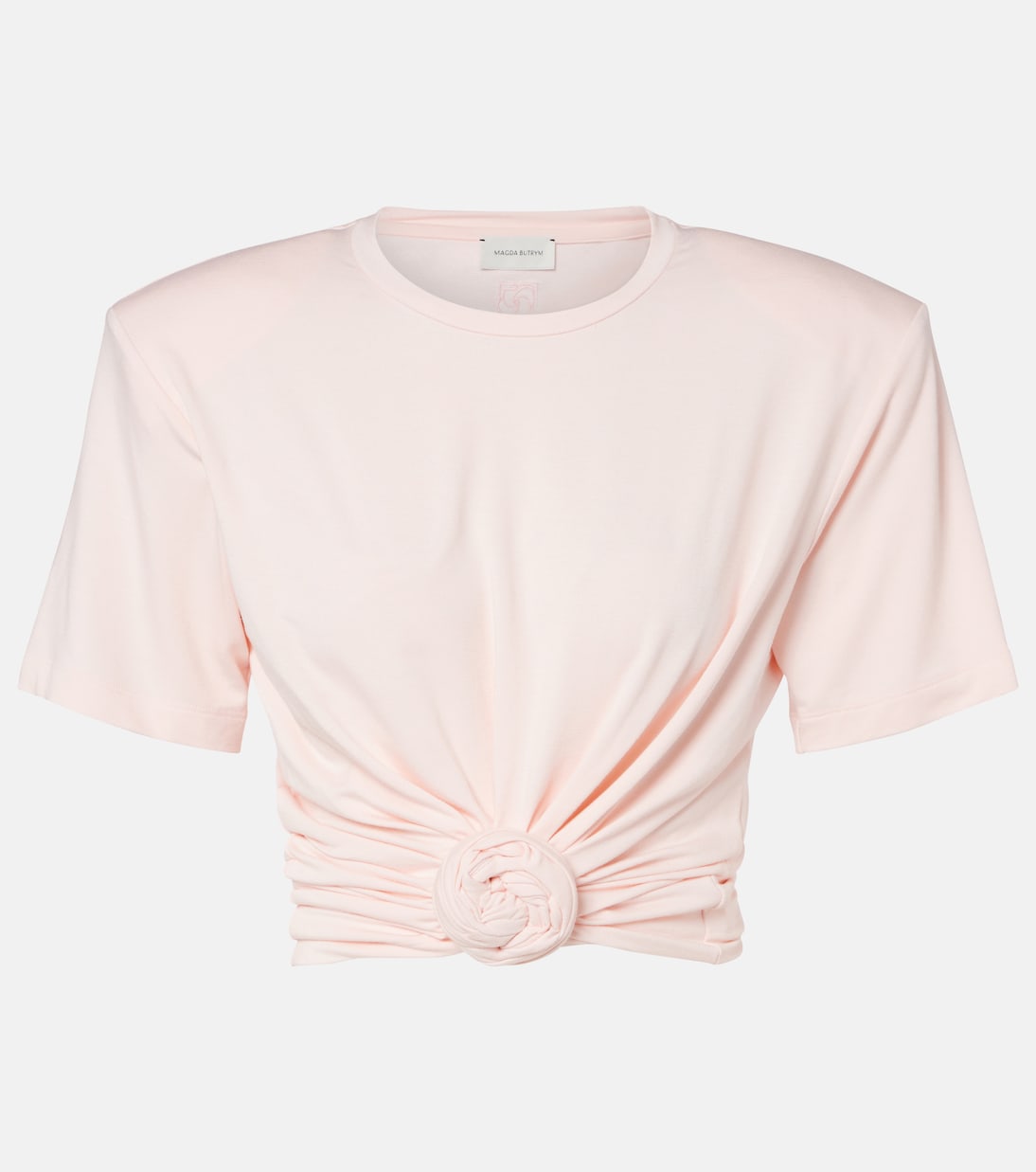 Cropped floral-appliqué T-shirt | Magda Butrym