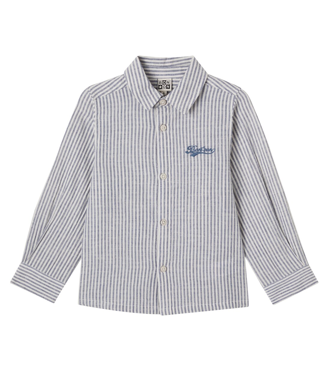 Nathan striped cotton and linen shirt | Bonton