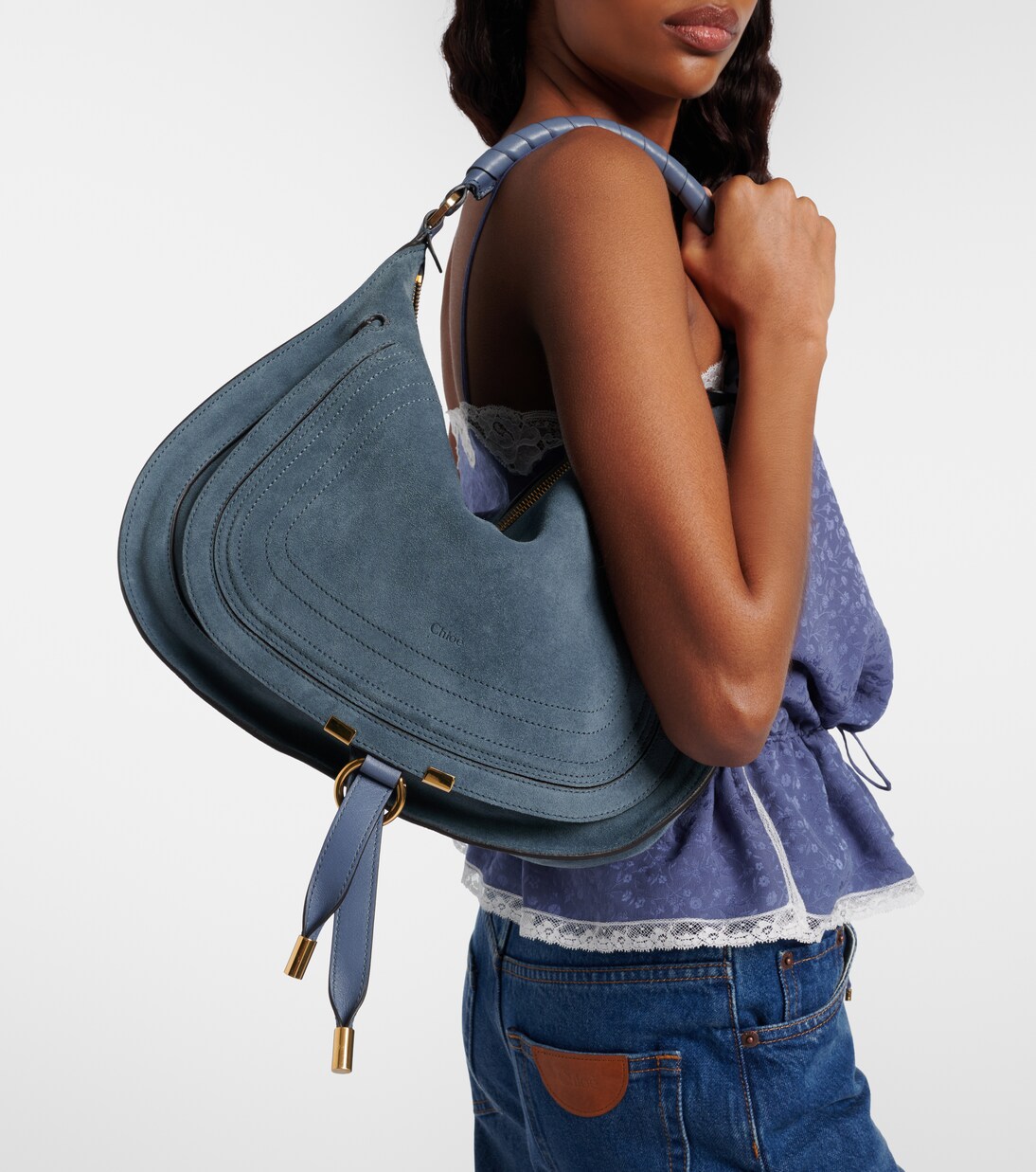 Bolso al hombro Marcie Medium de ante | Chloé